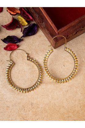 golden full circular hoop earrings