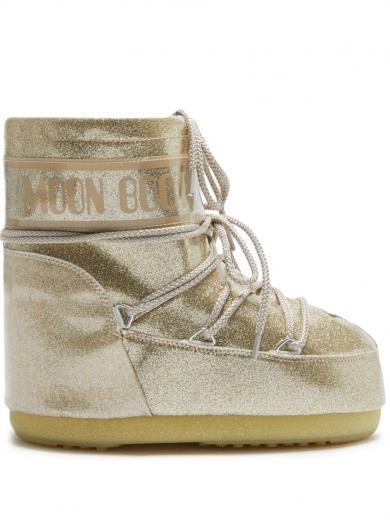 golden icon low glitter snow boots