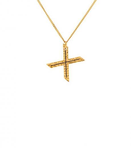 golden x letter charm necklace