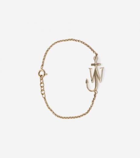 golden brass logo bracelet