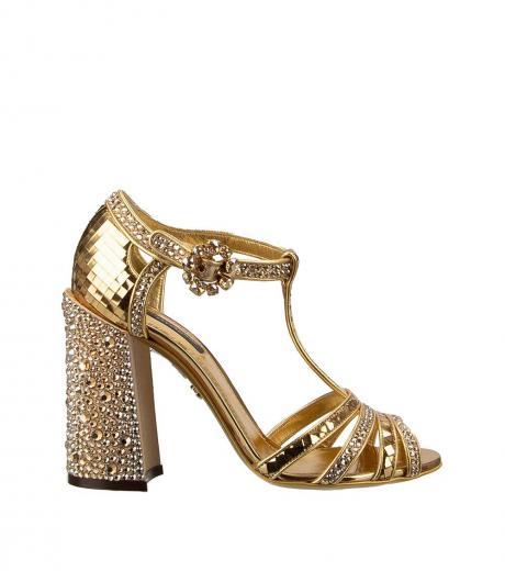 golden crystal heels