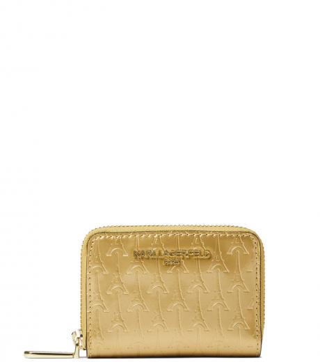 golden eiffel tower pattern wallet
