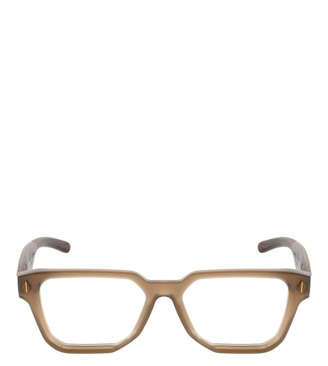 golden geometric eyewear with 18k gold symbols and walnut wooden temple