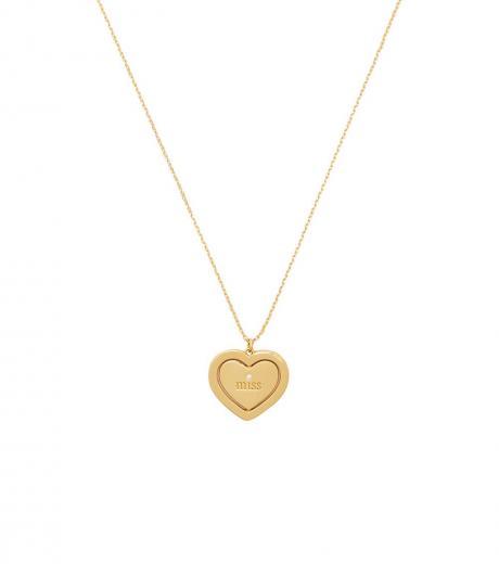 golden heart pendant necklace