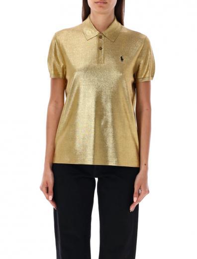 golden laminated polo