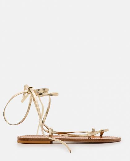 golden open toe sandals