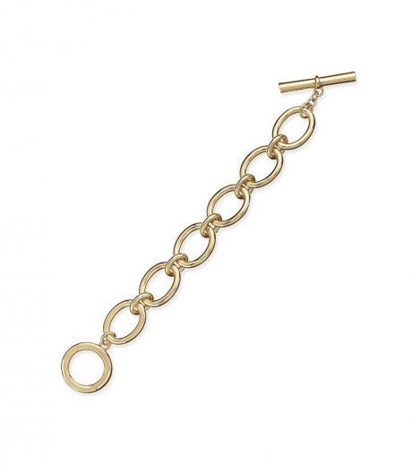 golden oval link toggle bracelet