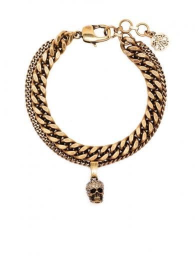 golden pav double chain bracelet