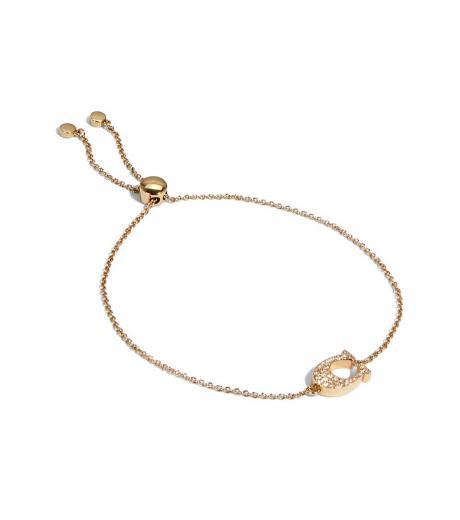 golden pave signature bracelet