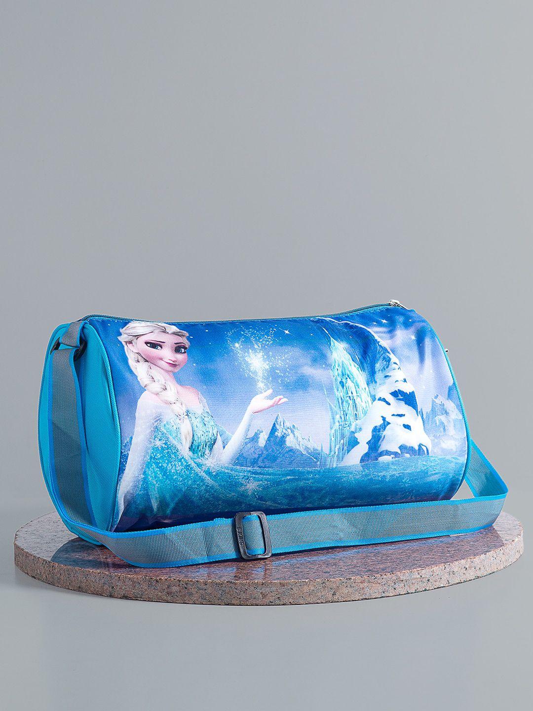 golden peacock girls blue printed duffel bag