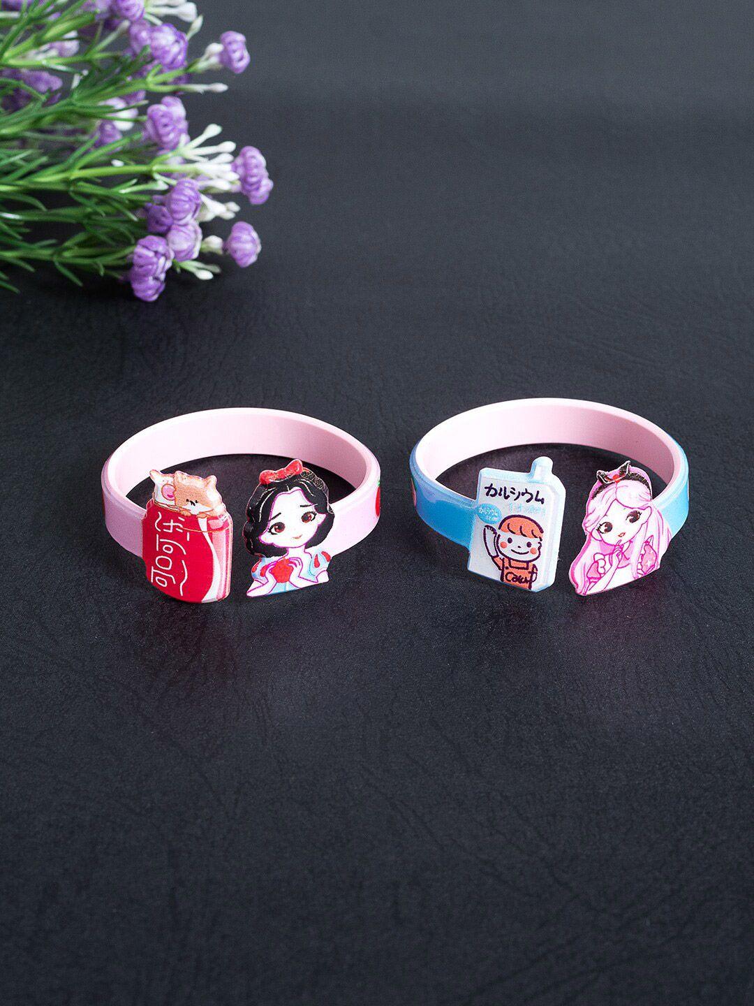 golden peacock girls set of 2 wraparound bracelets