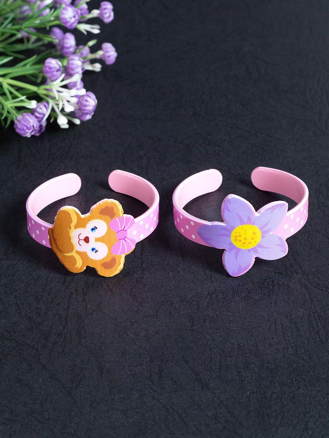 golden peacock girls set of 2 wraparound bracelets