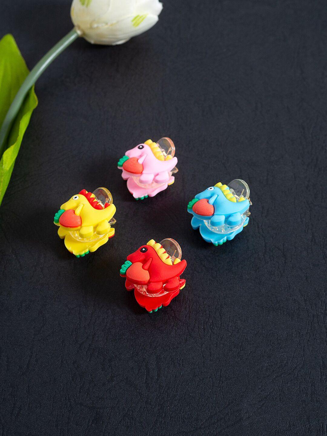 golden peacock girls set of 4 claw clips