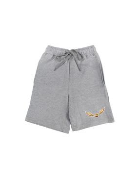 golden snitch printed regular fit shorts