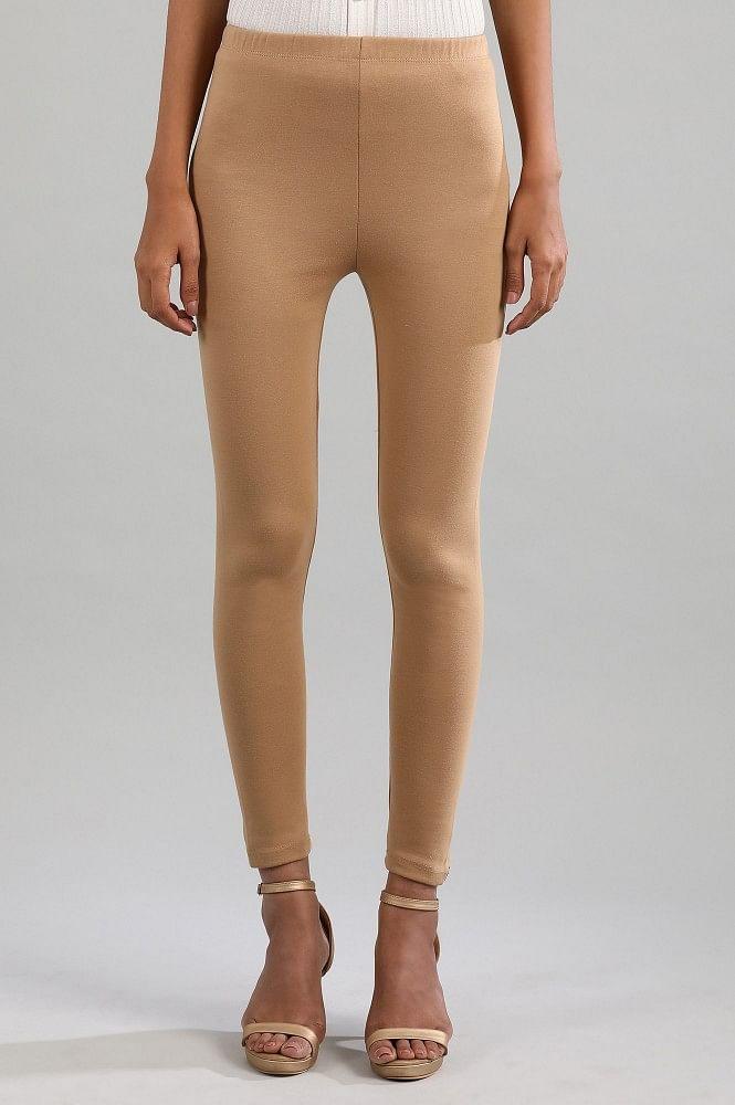 golden solid winter tights