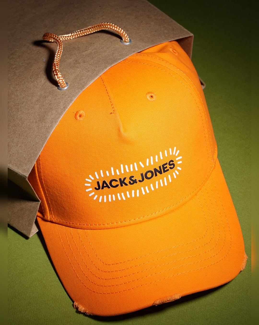 golden yellow logo print baseball cap