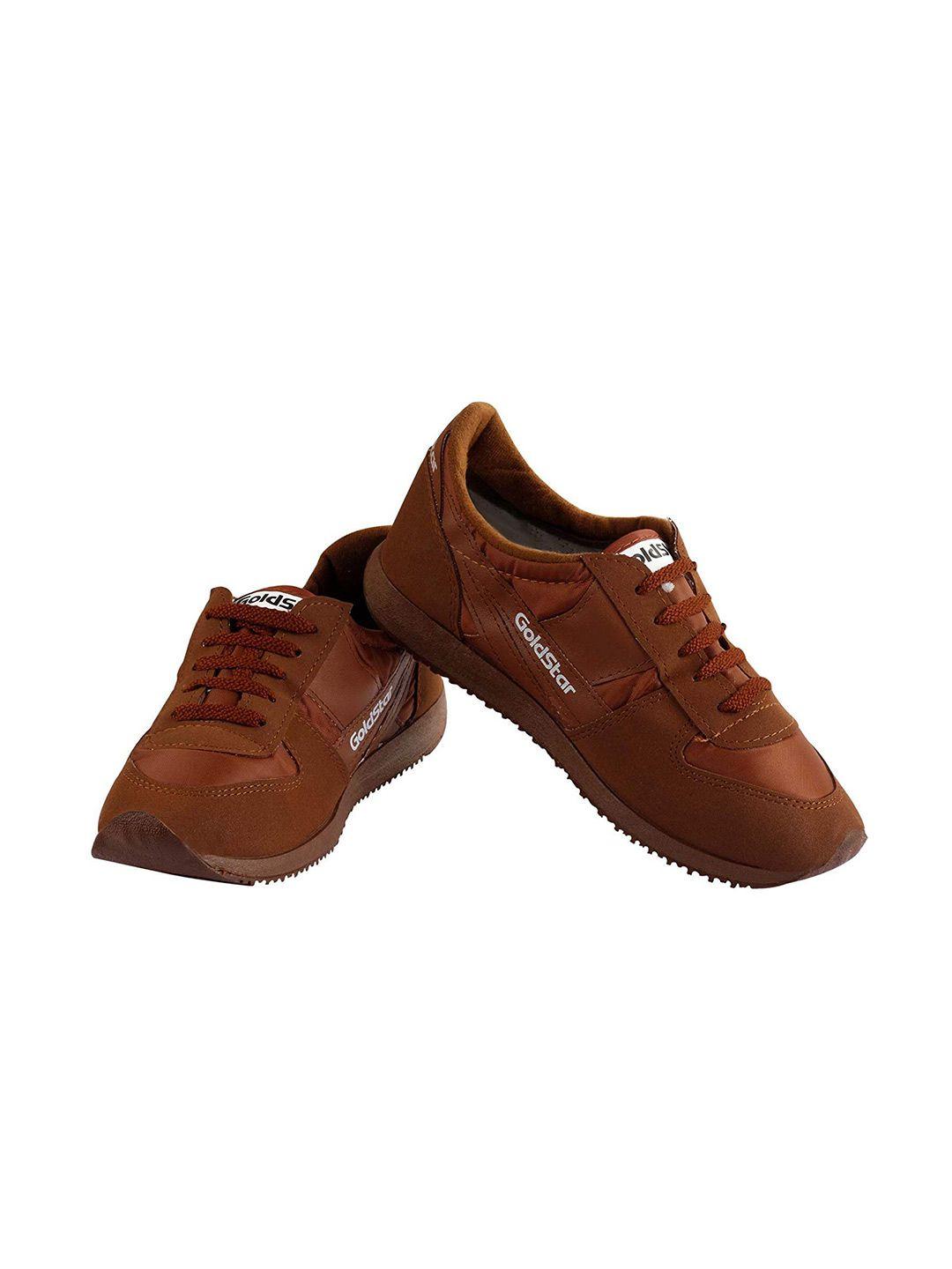 goldstar men brown running shoes