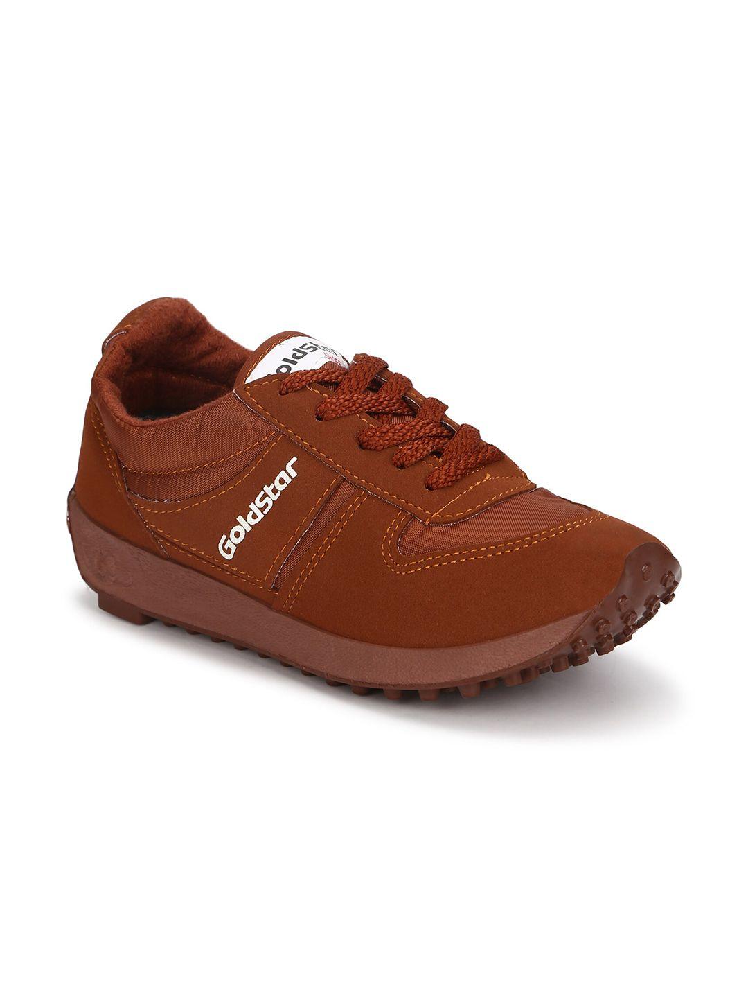 goldstar men brown running shoes