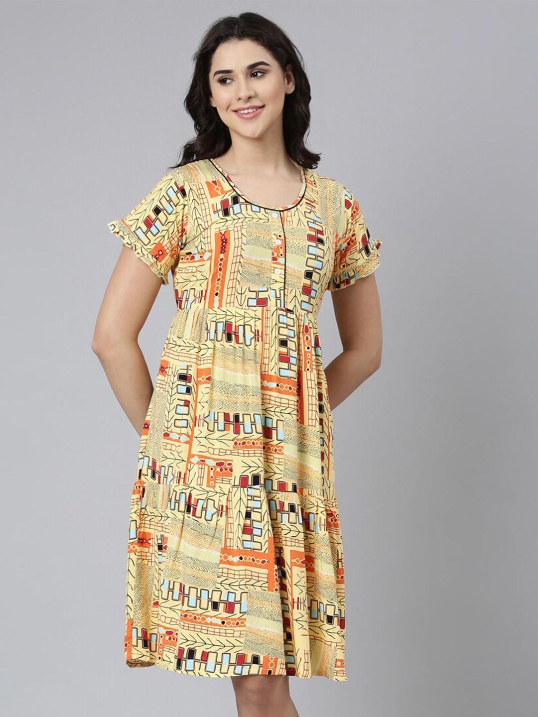 goldstroms geometric printed a-line dress