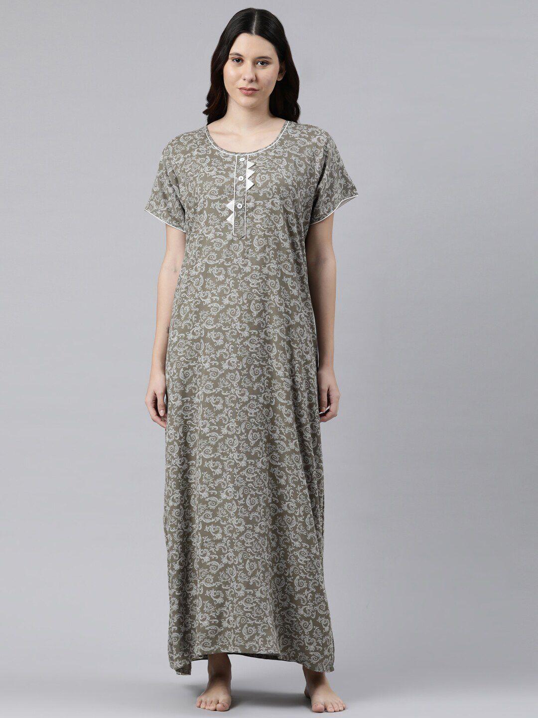 goldstroms grey printed alpine nightdress