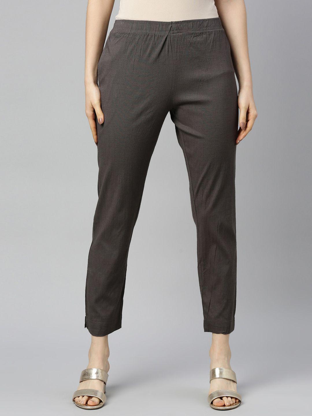 goldstroms mid rise cropped cotton trousers