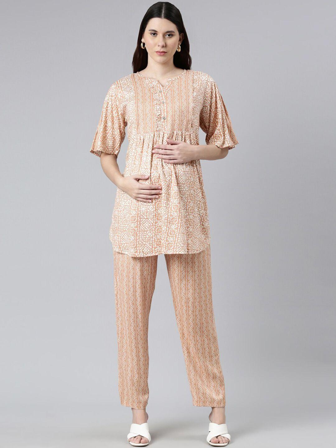 goldstroms printed maternity tunic & trousers