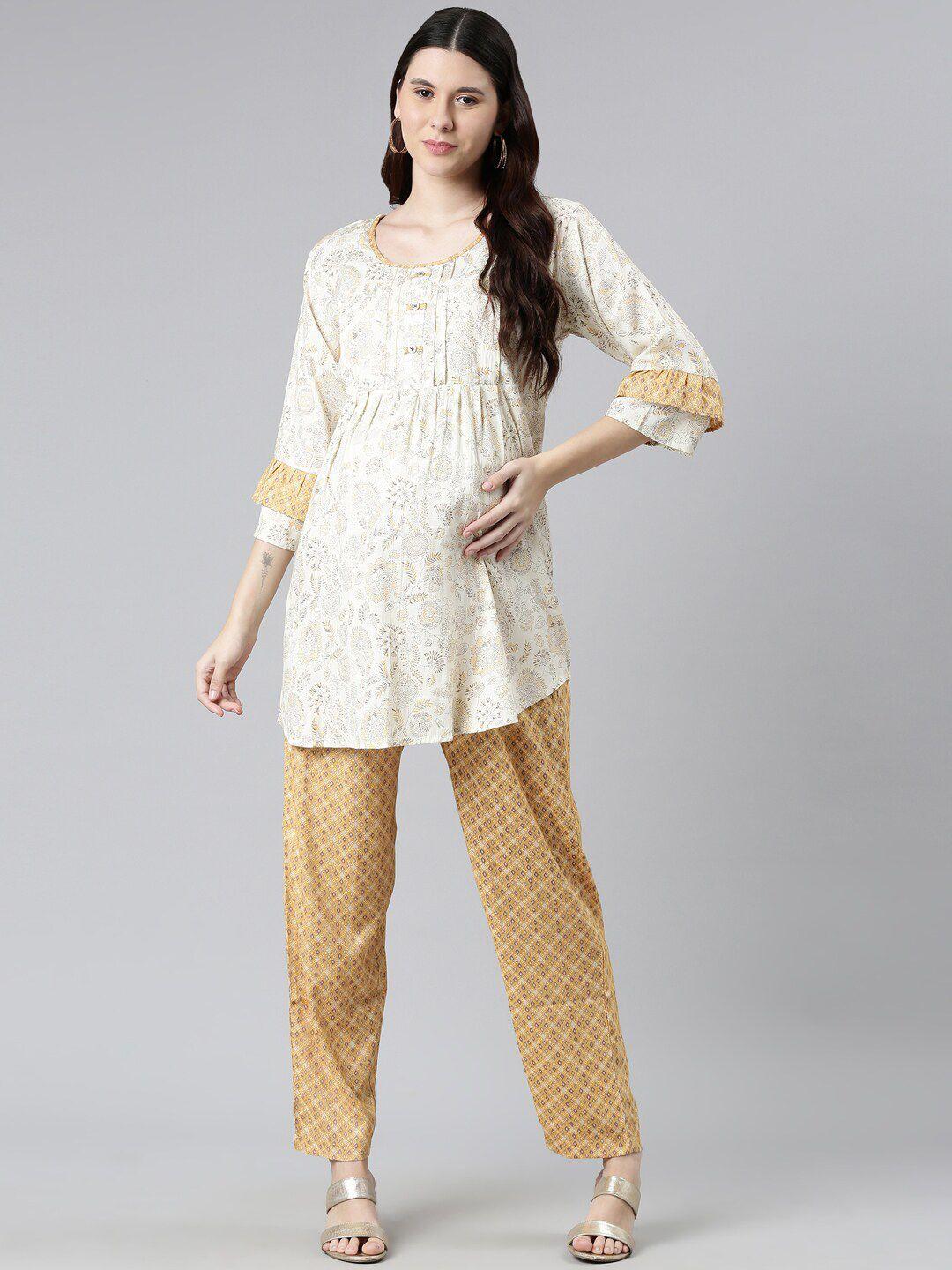 goldstroms printed maternity tunic & trousers