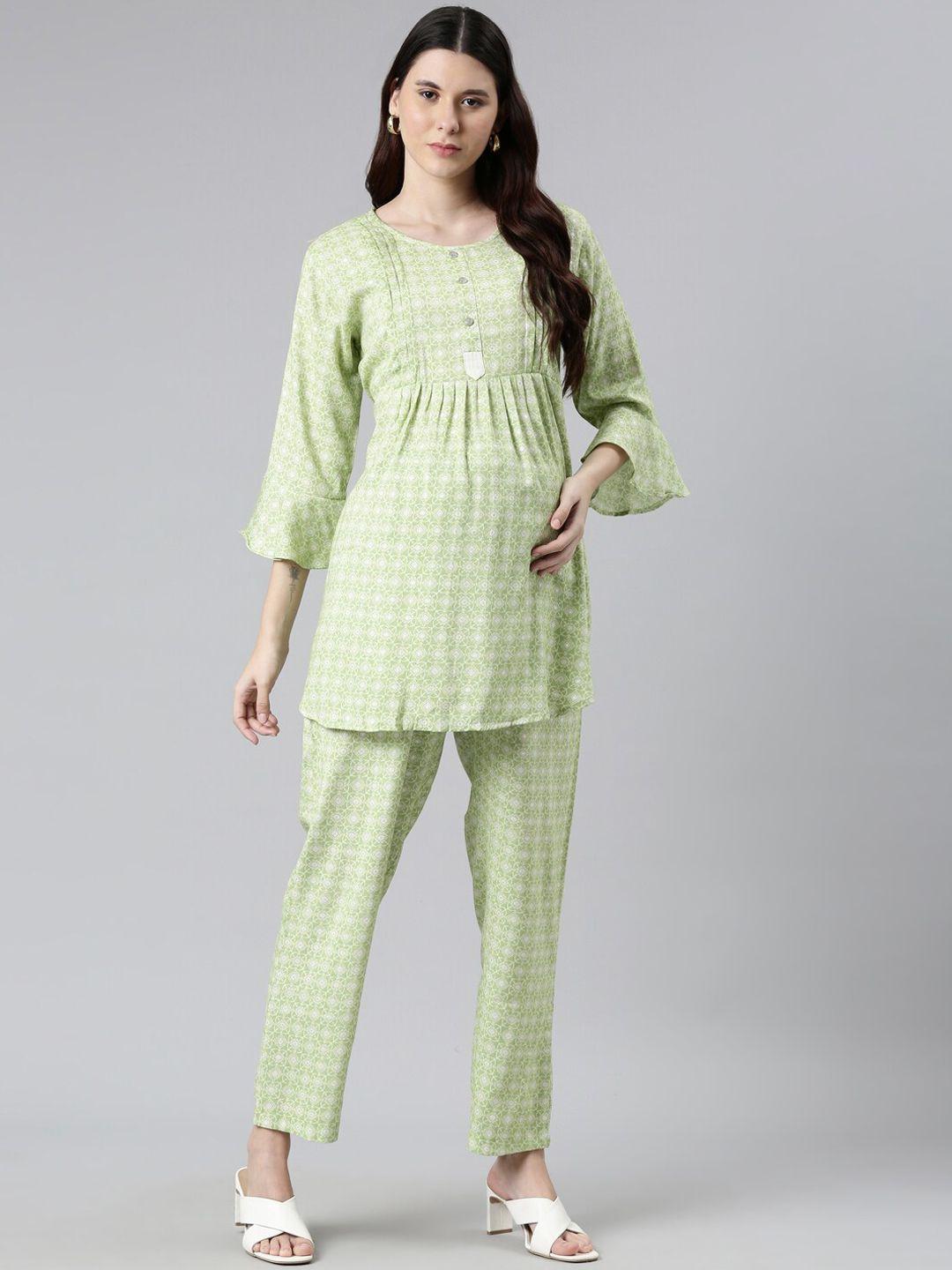 goldstroms printed maternity tunic & trousers