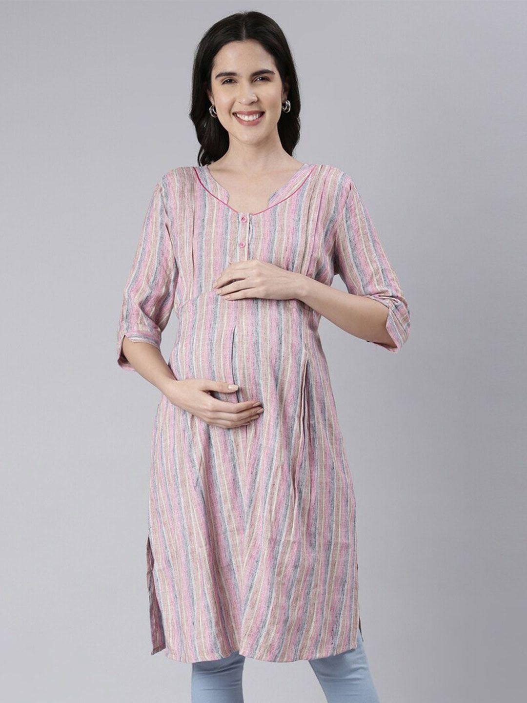 goldstroms striped maternity a-line kurta