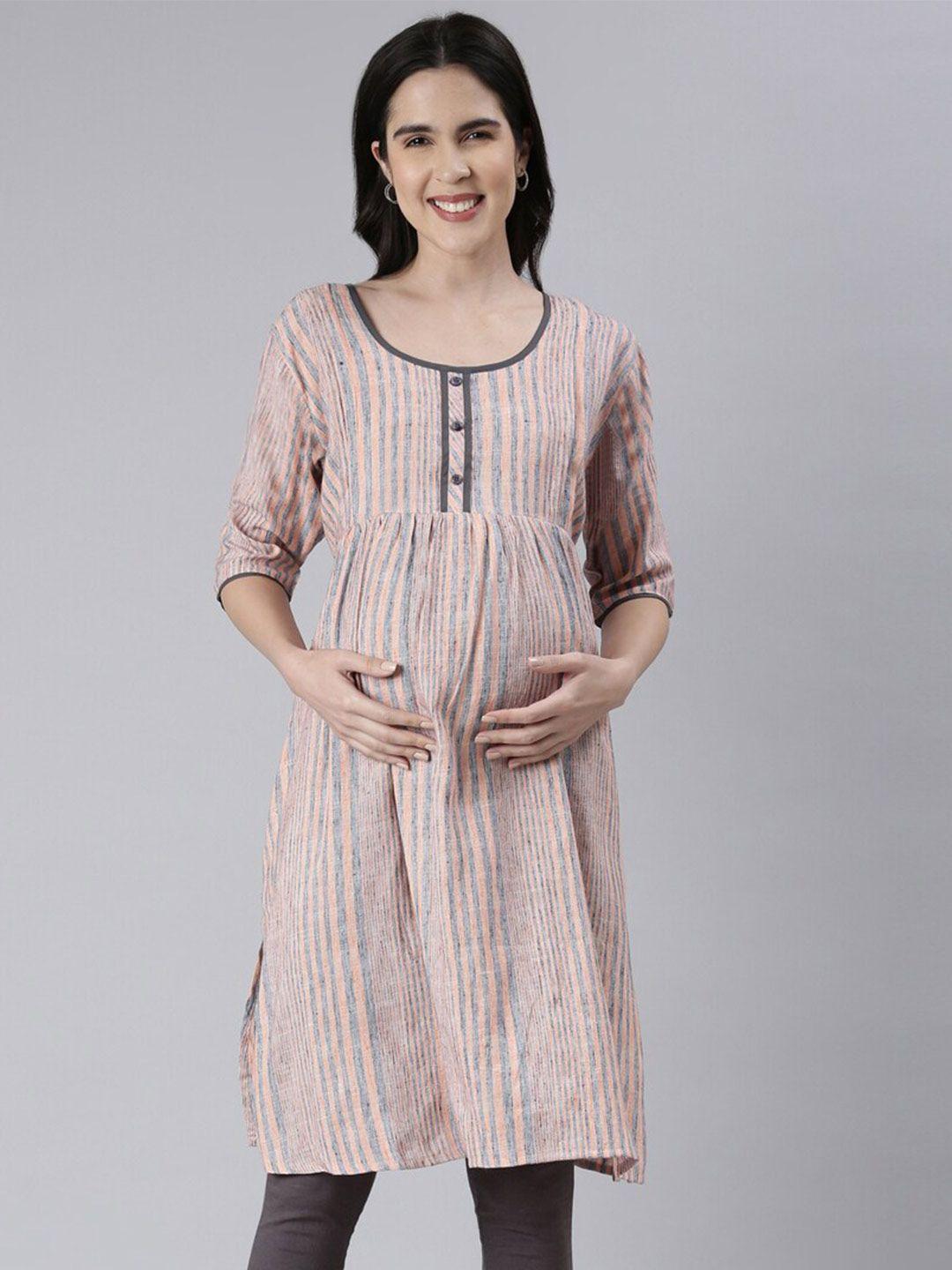 goldstroms striped maternity a-line kurta