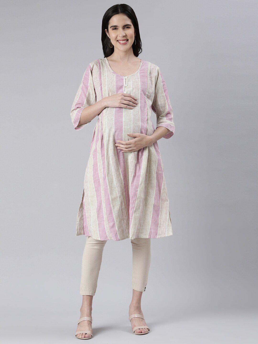 goldstroms striped maternity a-line kurta