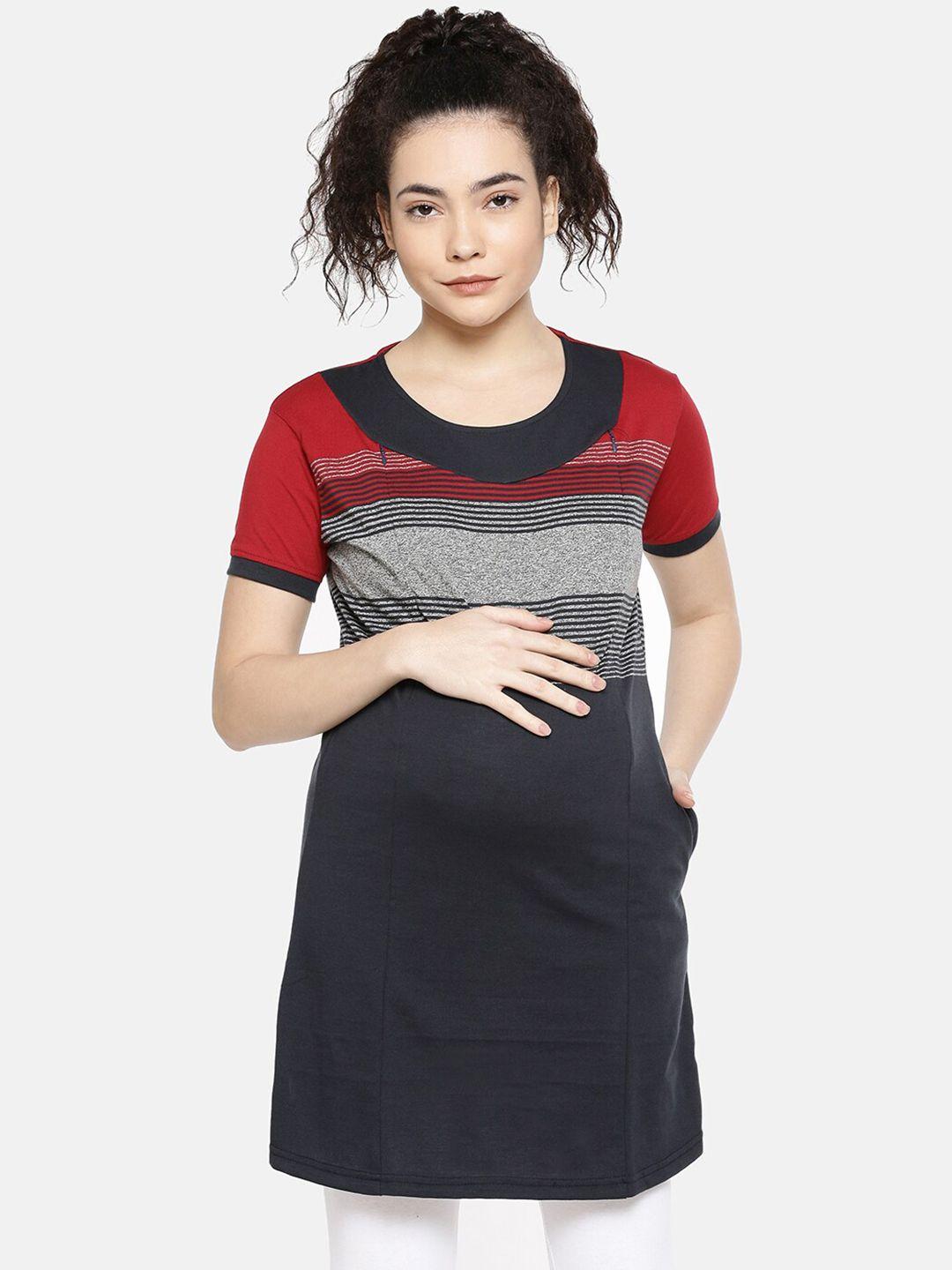 goldstroms striped maternity longline top