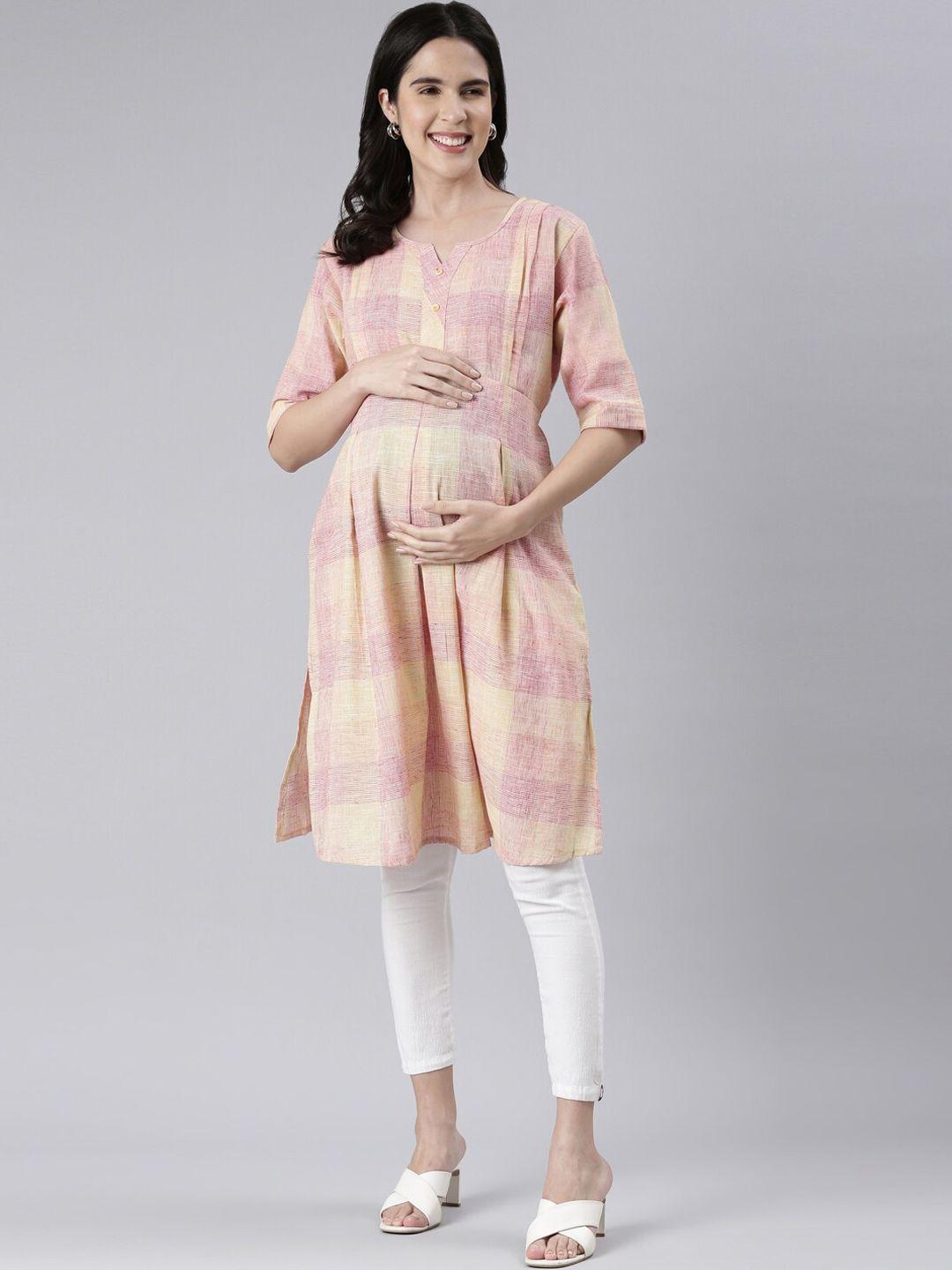 goldstroms striped printed a-line maternity kurta