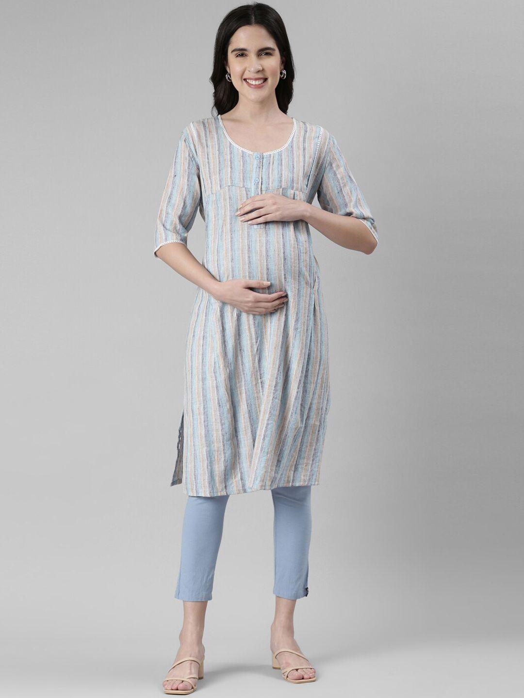 goldstroms striped printed maternity kurta