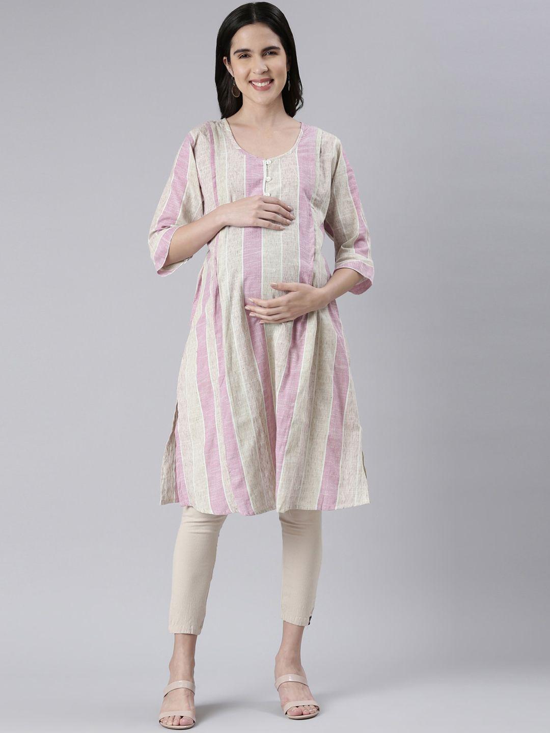 goldstroms striped printed maternity kurta