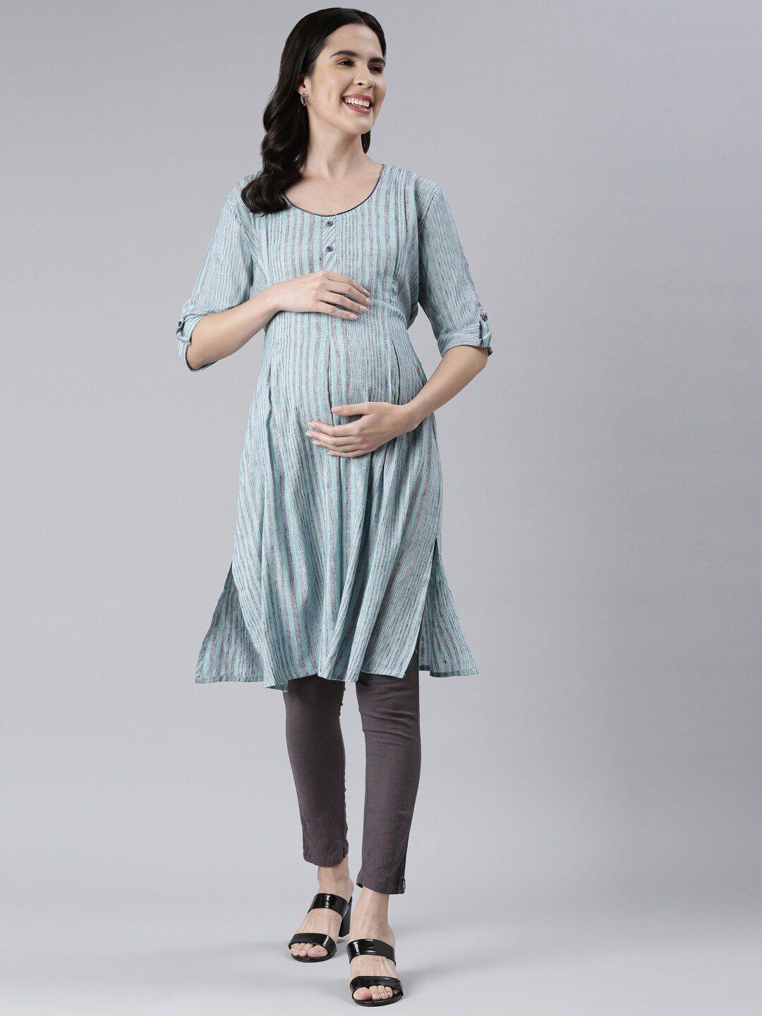 goldstroms striped printed maternity kurta