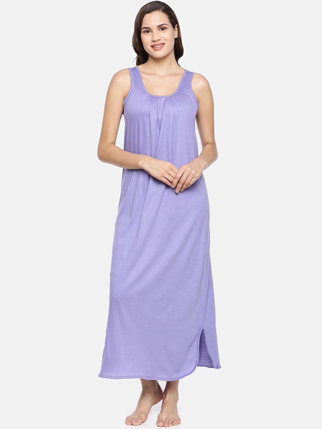 goldstroms women lavender cotton maxi nightdress