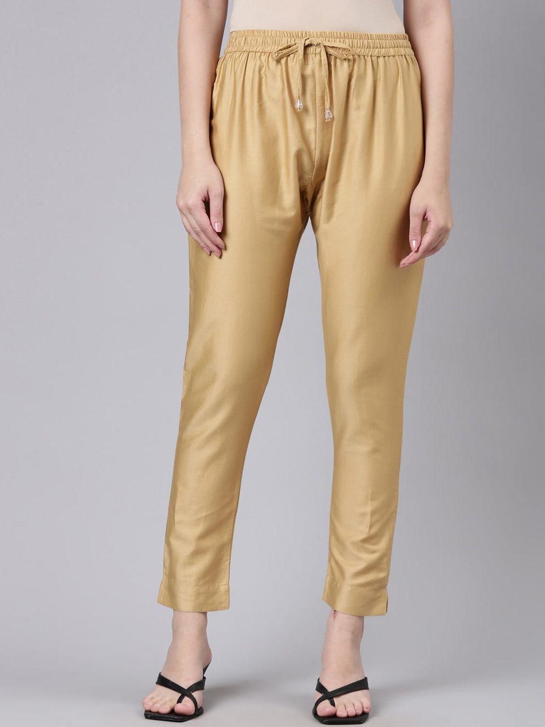 goldstroms women mid-rise cropped ethnic trousers