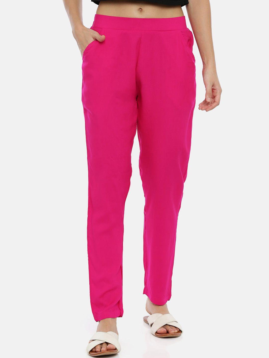 goldstroms women mid-rise slim fit trousers