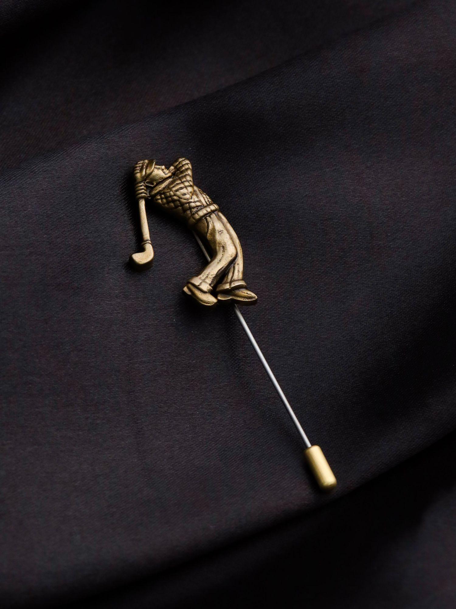 golfer lapel pin