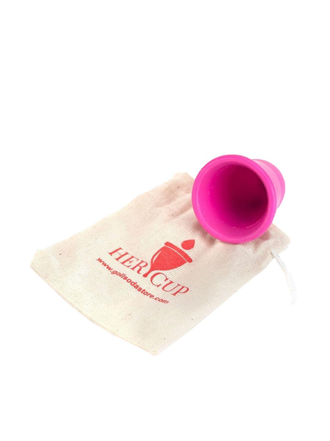 goli soda pink solid silicone menstrual cup - regular