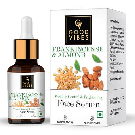 good vibes frankincense & almond wrinkle control & brightening serum (10 ml)