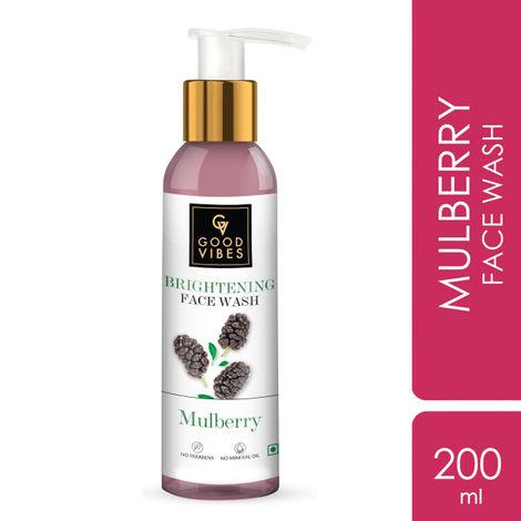 good vibes mulberry face wash | cleansing, brightening | with papaya | no parabens, no mineral oil, no animal testing (200 ml)