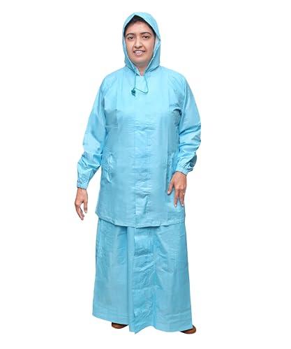 goodluck solid rainy skirt top for women (6xl, skyblue)