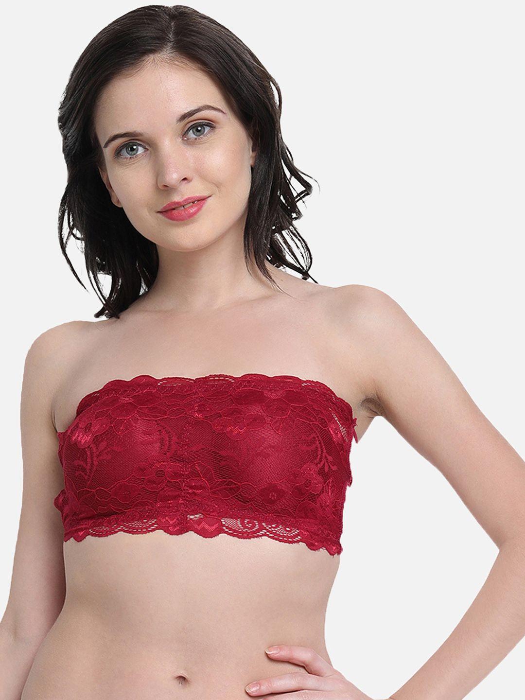 gopalvilla pink lightly padded tube bra