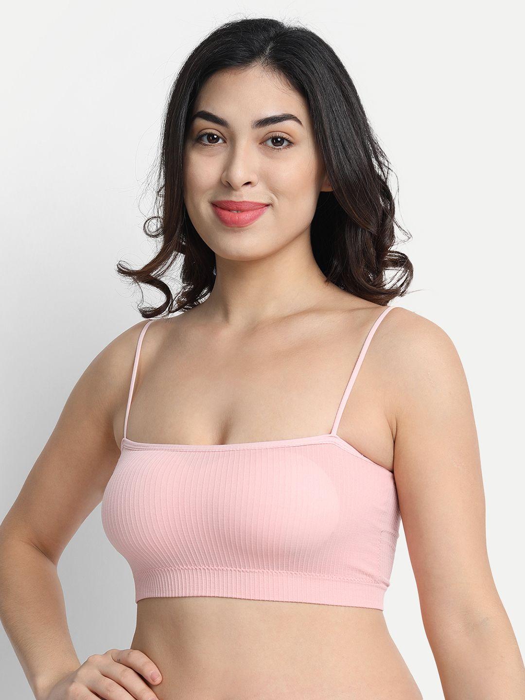 gopalvilla women pink bralette lightly padded bra