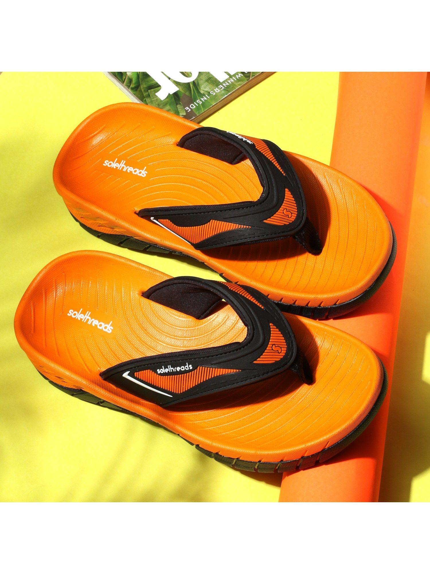 gorge orange solid men flipflops