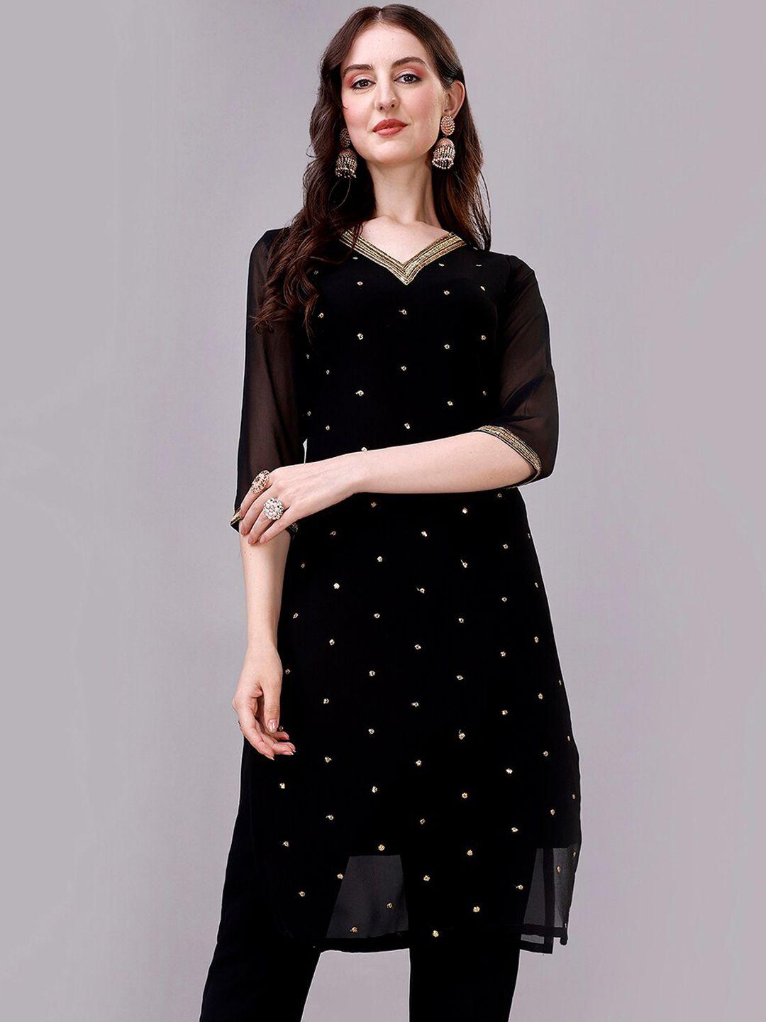 gorgone georgette sequence embroidery kurta