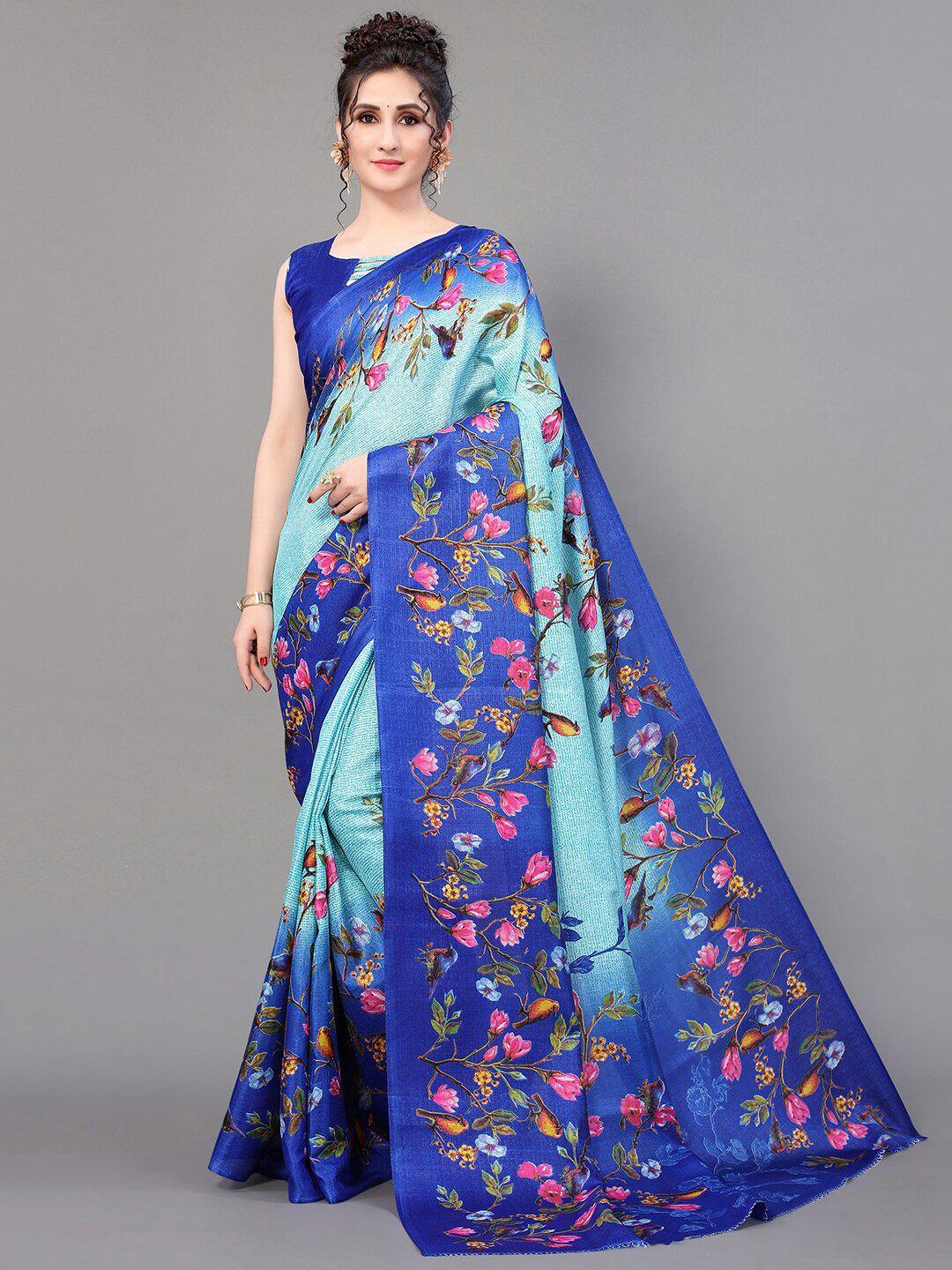 gorgone floral printed saree