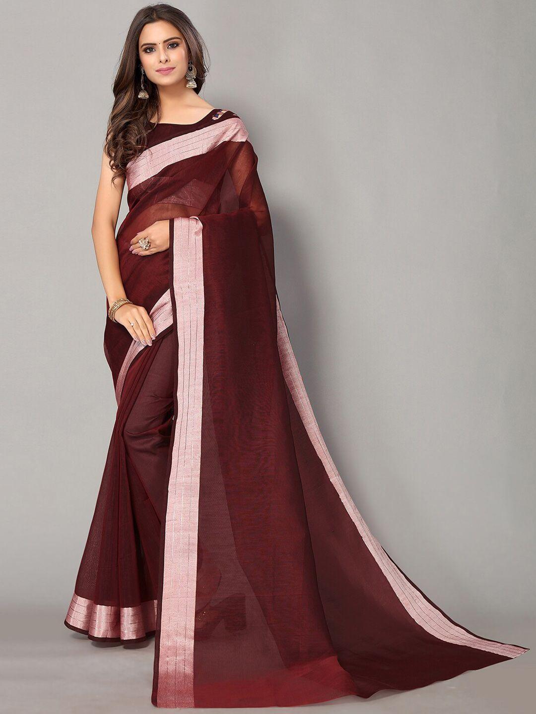 gorgone sheer striped zari saree